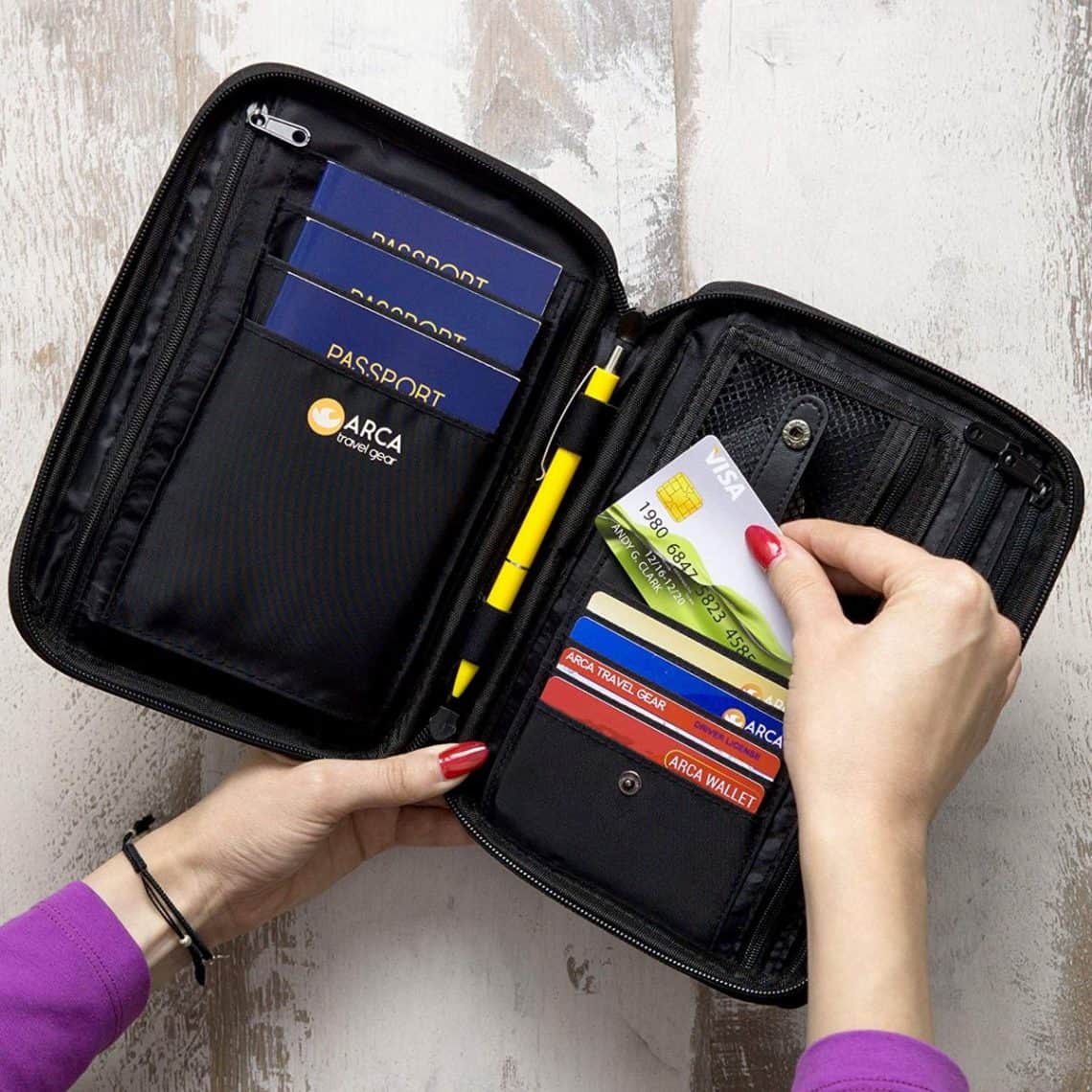 Portefeuille De Voyage En Cuir Véritable - Organisateur Avec Porte-Passeport - Marshal - Unisexe