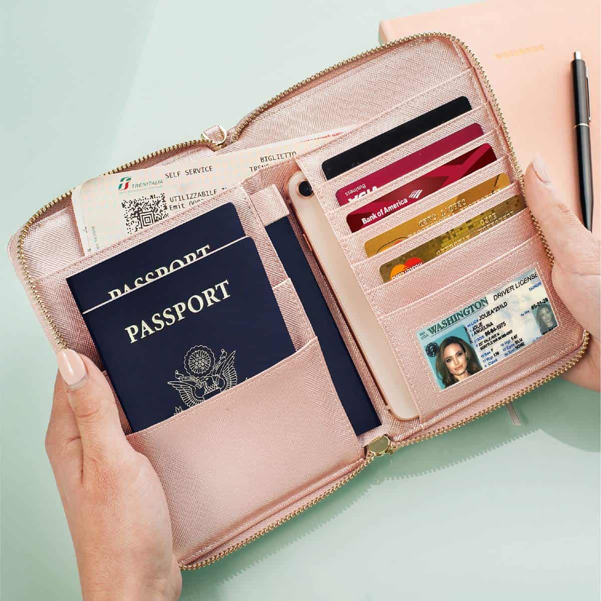Porte-passeport NOVAGO - Organiseur De Voyage Avec 11 Compartiments, étiquette Bagage Offerte - 2